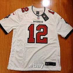 Mens Nike Tom Brady Tampa Bay Buccaneers White On-Field NFL Game Jersey sz. L NWT