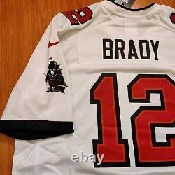 Mens Nike Tom Brady Tampa Bay Buccaneers White On-Field NFL Game Jersey sz. L NWT