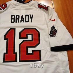 Mens Nike Tom Brady Tampa Bay Buccaneers White On-Field NFL Game Jersey sz. L NWT