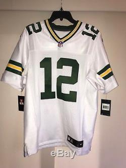 Mens (Sz 40) Green Bay Packers Aaron Rodgers Nike White Elite Jersey