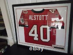 Mike Alstott (A-TRAIN) Tampa Bay Bucs Autographed FRAMED Red Adidas Jersey New