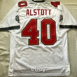 Mike Alstott Tampa Bay Buccaneers 2002 authentic Reebok white stitched 40 jersey