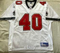 Mike Alstott Tampa Bay Buccaneers 2002 authentic Reebok white stitched 40 jersey