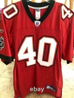 Mike Alstott Tampa Bay Buccaneers authentic Reebok red stitched LARGE #40 jersey