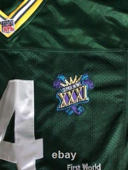Mitchell Ness Green Bay Packers #4, Throwback SuperBowl Champs Jersey XL