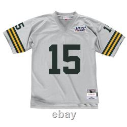Mitchell & Ness Green Bay Packers Bart Starr #15 100 Year Silver Legacy Jersey