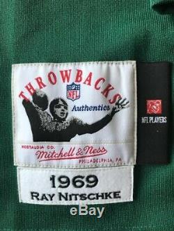 Mitchell &Ness Ray Nitschke Green Bay Packer Authentic Throwback NFL Jersey 1969