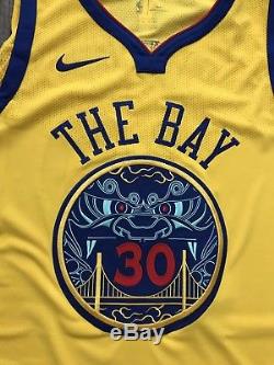 NBA GS Warriors Steph Curry City Jersey Nike Authentic The Bay 56 XXL AH6052-728