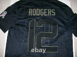 NEW $170 NIKE SZ M Aaron Rodgers Green Bay Packers Salute to Service NFL Jersey