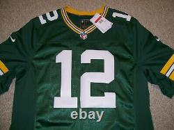 NEW $175 Stitched NIKE Med Aaron Rodgers Green Bay Packers NFL Jersey Throwback