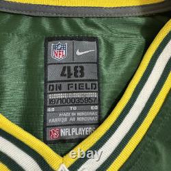 NEW Aaron Rodgers Nike On Field Green Bay Packers Captain Limited NFL Jersey 48