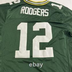 NEW Aaron Rodgers Nike On Field Green Bay Packers Captain Limited NFL Jersey 48