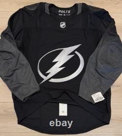 NEW Adidas MiC Tampa Bay Lightning Team Issue Authentic Alternate Jersey size 54