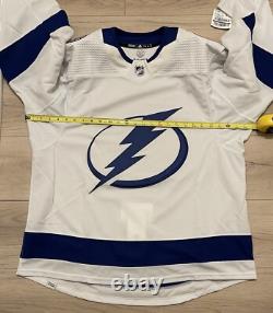 NEW Adidas MiC Team Issue Authentic NHL Tampa Bay Lightning White Jersey Size 54