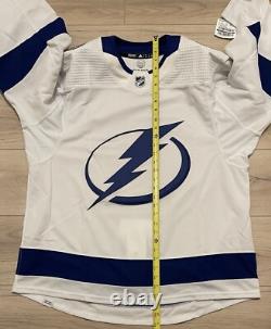 NEW Adidas MiC Team Issue Authentic NHL Tampa Bay Lightning White Jersey Size 54