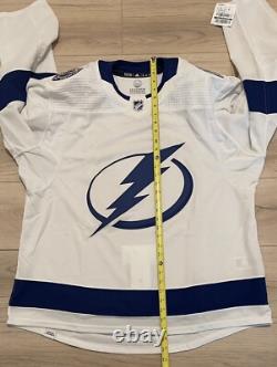 NEW Adidas MiC Team Issue Authentic NHL Tampa Bay Lightning White Jersey Size 56