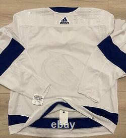 NEW Adidas MiC Team Issue Authentic NHL Tampa Bay Lightning White Jersey Size 58