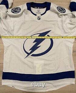 NEW Adidas MiC Team Issue Authentic NHL Tampa Bay Lightning White Jersey Size 58