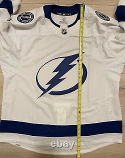 NEW Adidas MiC Team Issue Authentic NHL Tampa Bay Lightning White Jersey Size 58