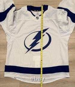 NEW Adidas MiC Team Issue Authentic NHL Tampa Bay Lightning White Jersey Size 58