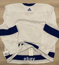 NEW Adidas MiC Team Issue Authentic NHL Tampa Bay Lightning White Jersey Size 60