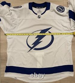 NEW Adidas MiC Team Issue Authentic NHL Tampa Bay Lightning White Jersey Size 60