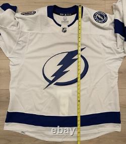NEW Adidas MiC Team Issue Authentic NHL Tampa Bay Lightning White Jersey Size 60