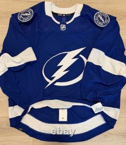 NEW Adidas MiC Team Issue Authentic Tampa Bay Lightning GOALIE HOME Jersey 60G