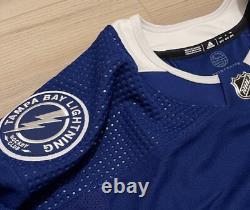 NEW Adidas MiC Team Issue Authentic Tampa Bay Lightning GOALIE Home Jersey 60G