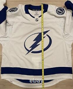 NEW Adidas MiC Team Issue Authentic Tampa Bay Lightning GOALIE Road Jersey 60G