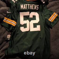 NEW Nike Green Bay Packers Clay Matthews 52 Elite Jersey MENS SZ 56 468891-325