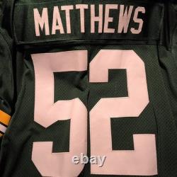 NEW Nike Green Bay Packers Clay Matthews 52 Elite Jersey MENS SZ 56 468891-325