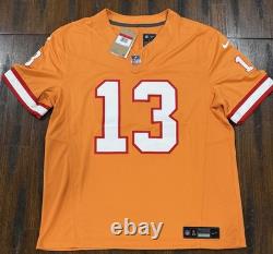 NEW Nike Mike Evans Tampa Bay Buccaneers Creamsicle Vapor FUSE Jersey Sz L $175