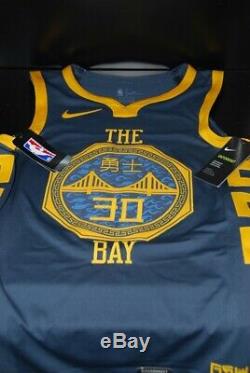 NEW Nike Steph Curry The Bay City Edition Authentic Jersey AH6209-427 Sz 40 SM
