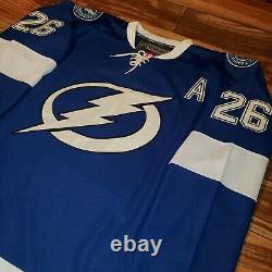 NEW RARE Reebok Martin St Louis Tampa Bay Lightning NHL Hockey Jersey Blue Sz 56