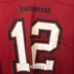 NEW Tampa Bay Buccaneers Tom Brady Jersey #12 Red ON FIELD Nike XL New $130