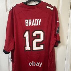 NEW Tampa Bay Buccaneers Tom Brady Jersey #12 Red ON FIELD Nike XL New $130