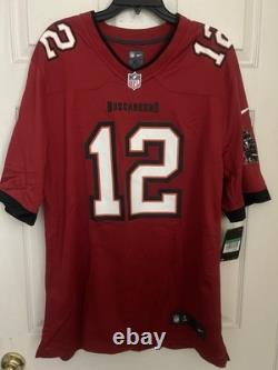 NEW Tampa Bay Buccaneers Tom Brady Jersey #12 Red ON FIELD Nike XL New $130