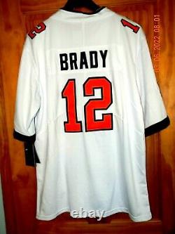 NEW WITH TAGS TOM BRADY TAMPA BAY BUCS White Football Jersey, Size LARGE