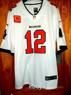 NEW WITH TAGS TOM BRADY TAMPA BAY BUCS White Football Jersey, Size LARGE