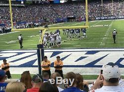 NEW YORK GIANTS vs GREEN BAY PACKERS (2) 7TH ROW, LOWER LEVEL, AISLE & PARKING