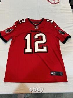 NFL Brady & Gronkowski Tampa Bay Buccaneers Nike Mens Jersey L Combo Red/Pewter