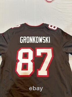 NFL Brady & Gronkowski Tampa Bay Buccaneers Nike Mens Jersey L Combo Red/Pewter