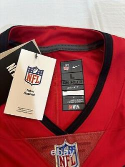 NFL Brady & Gronkowski Tampa Bay Buccaneers Nike Mens Jersey L Combo Red/Pewter