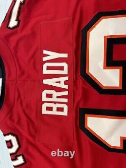 NFL Brady & Gronkowski Tampa Bay Buccaneers Nike Mens Jersey L Combo Red/Pewter