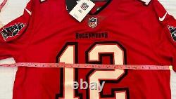 NFL Brady & Gronkowski Tampa Bay Buccaneers Nike Mens Jersey L Combo Red/Pewter