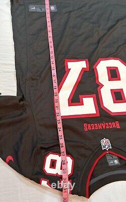 NFL Brady & Gronkowski Tampa Bay Buccaneers Nike Mens Jersey L Combo Red/Pewter