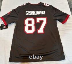 NFL Brady & Gronkowski Tampa Bay Buccaneers Nike Mens Jersey L Combo Red/Pewter