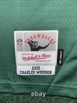 NFL GREEN BAY PACKERS Men Jersey 2XL 2010 CHARLES WOODSON 21 Mitchell And Ness