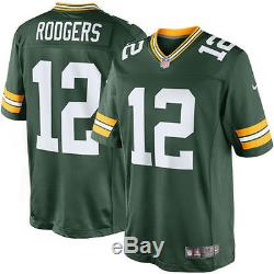 NFL Men's Jersey Green Bay Packers Aaron Rodgers Football Large Ltd Green Home